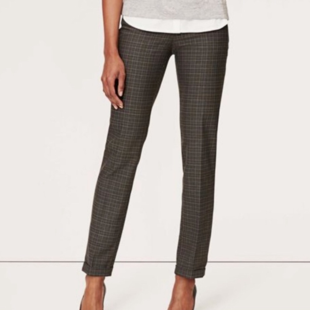 LOFT | Marisa Straight Ankle Cuffed Pants